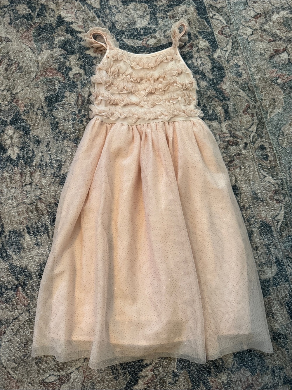 H&M Pale Pink Ruffle Tulle Party Dress